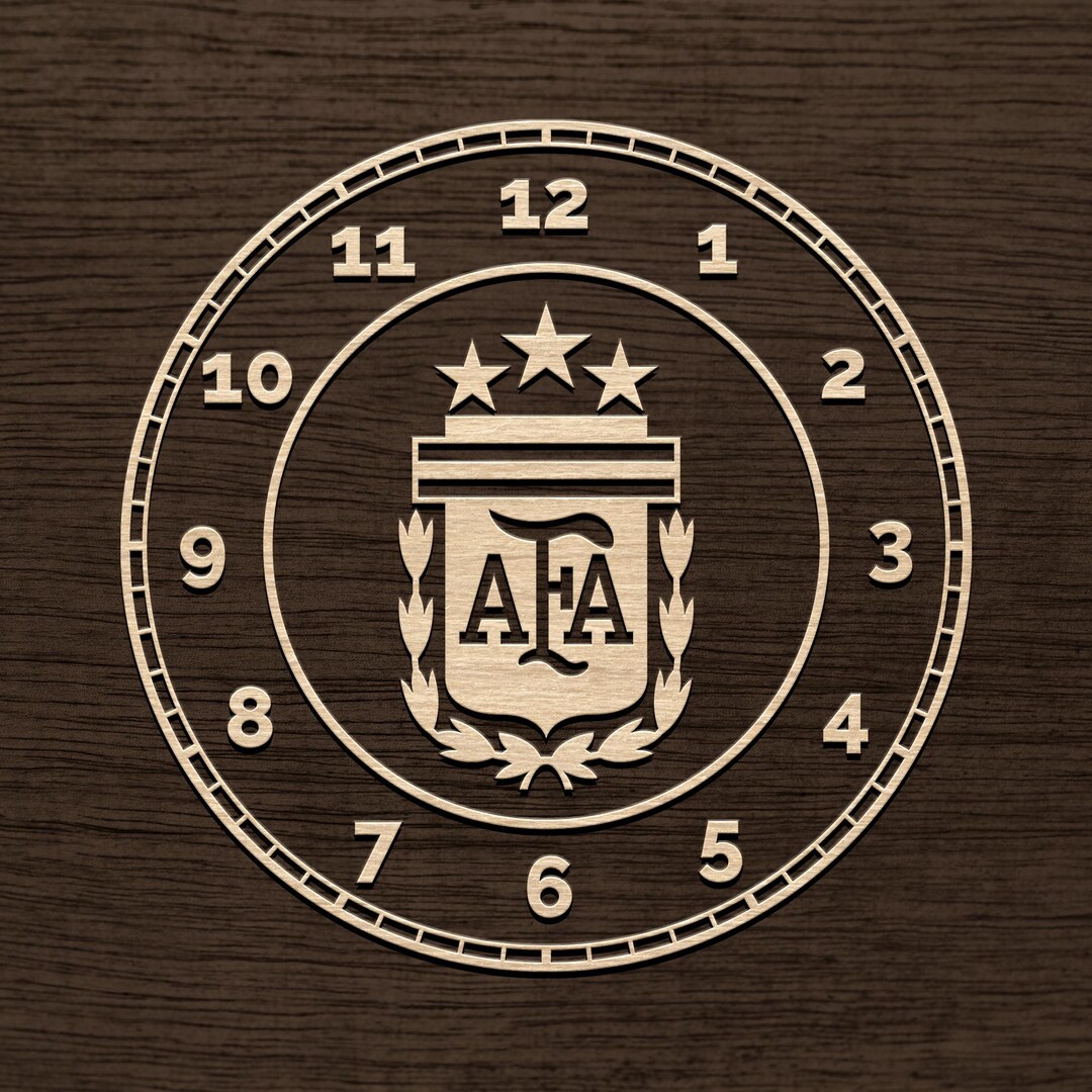 Argentina FC Clock Laser Cut File in Ai Eps Png Svg Pdf Cdr Dxf ...