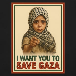Save Gaza Palestine T-Shirt: Propaganda Style Unisex Tee