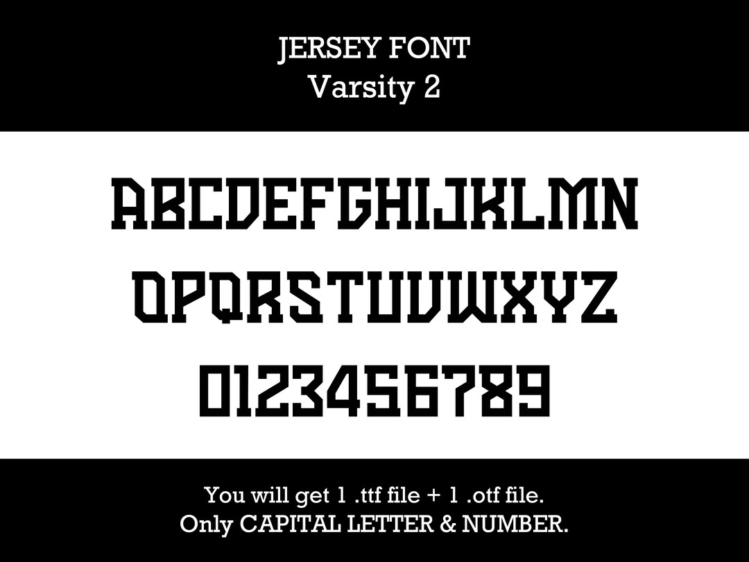 Varsity Lettering 2 Varsity 2 1 TTF 1 OTF File Font for Jersey Varsity Font Download ...
