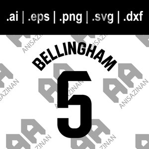 Bellingham Real Madrid La Liga 2023/2024 svg png dxf eps ai | Cut File for Cricut | Download for Cricut, Silhouette, Glowforge
