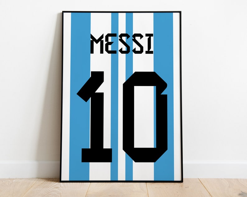 Argentina World Cup 2022 Jersey Font Lionel Messi Jersey Font Soccer Font Sport Font 1 TTF 1 OTF File Digital Download image 2