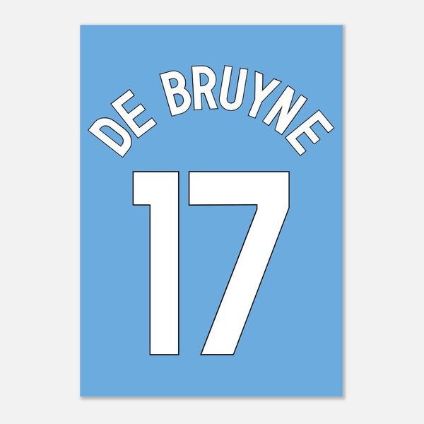 Kevin de Bruyne 2023/2024 Jersey Poster | A3 Size | High Quality Print