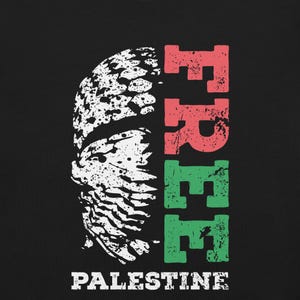 Free Palestine Unisex Black T-Shirt | Free Gaza T-Shirt | Solidarity With Palestine | Stand With Palestine