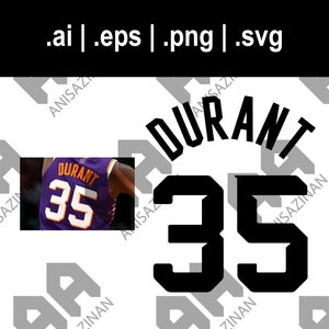 Durant 35 svg png eps ai | Kevin Durant 35 | Jersey Number | Cut File for Cricut | Download for Cricut & Glowforge | Engraving Files