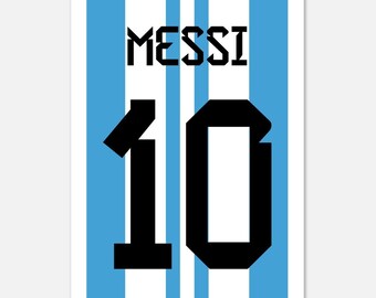 Lionel Messi 10 Argentina 2022 Jersey Poster | A3 Size | High Quality Print