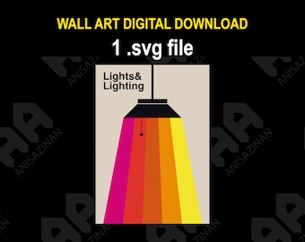 Lights & Lighting Poster | SVG file | Digital Download Wall Art | Instant Download | Digital Wall Art | Printable Art