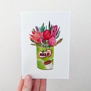 Milo Australiana botanical greeting card | Watercolour illustration art print invitation (A6)