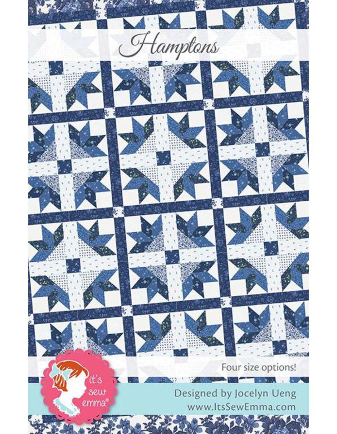 Hamptons PAPER Quilt Pattern by It's Sew Emma - Moda Blueprint Fabric ...