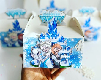 Frozen Party Favor Box: Elsa & Anna Princess Treat Box