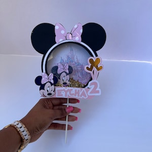 Personalized Cake Topper/Personalized Minnie mouse Cake Topper/Minnie mouse Cake Topper/Minnie inspired birthday Cake Topper