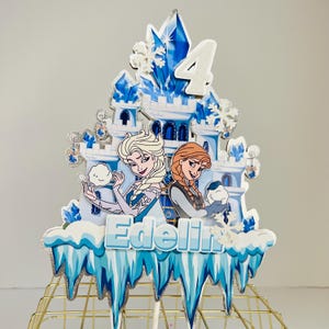 Elsa and Anna Frozen Cake Topper: Winter Wonderland Party Decor