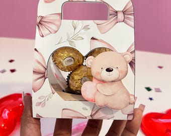 Caja de regalo de oso de San Valentín: Centro de mesa para fiesta