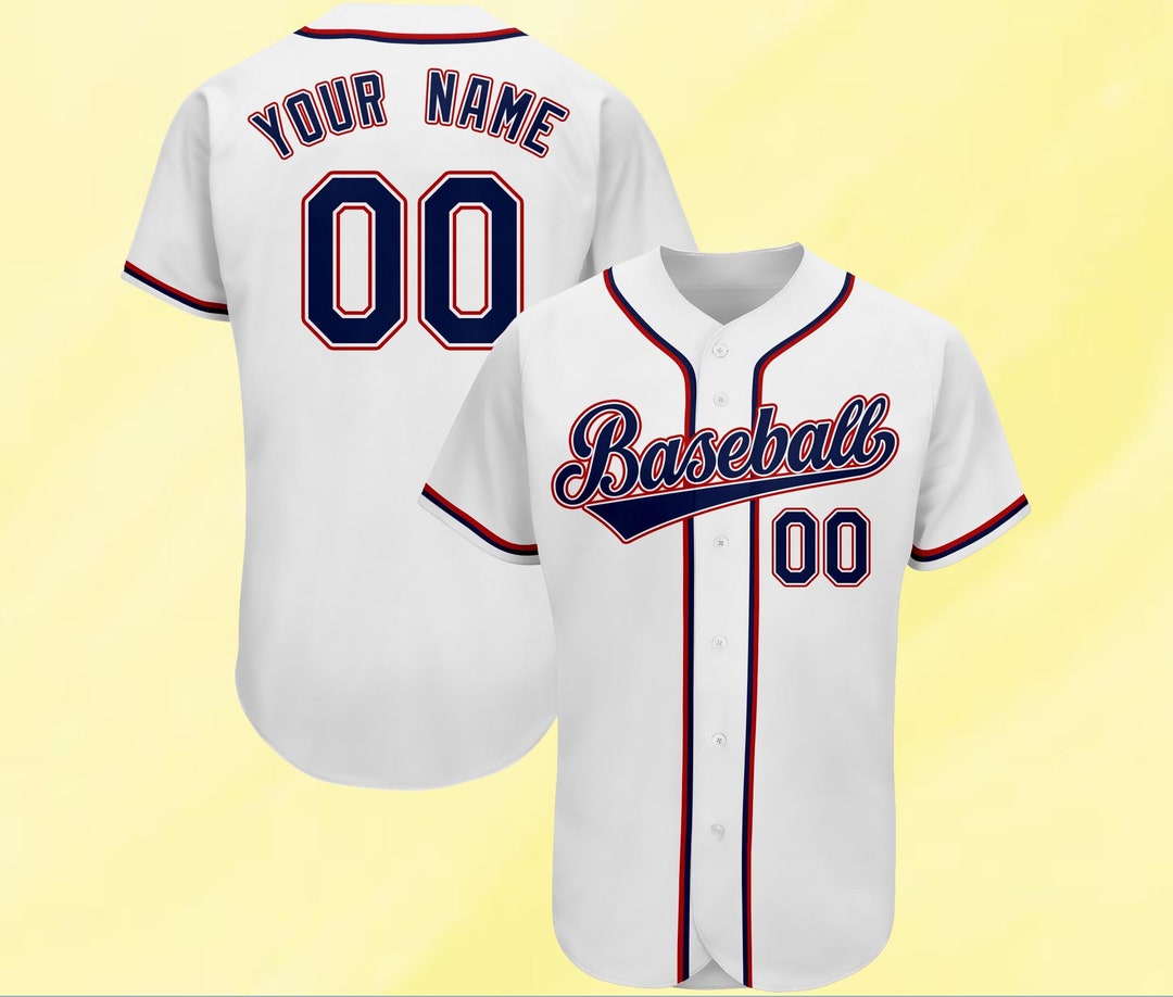 American Baseball Jersey Custom Baseball Jersey Team Shirt Etsy