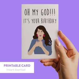 Carte d'anniversaire drôle d'amis, carte d'anniversaire de Oh My God, carte pour le meilleur ami, carte d'anniversaire originale, nostalgie des années 90, carte d'anniversaire pour elle