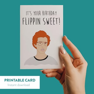 Divertente biglietto di compleanno, è il tuo compleanno, dolce come una favola, biglietto stampabile per lui, biglietto di compleanno geek, regalo di compleanno umoristico, biglietto di film degli anni 2000