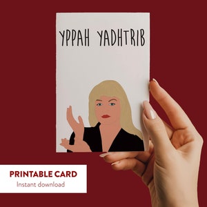 Twin Peaks-verjaardagskaart, geïnspireerd door David Lynch, eigenzinnige verjaardagskaart, rare verjaardagskaart, kaart voor hem, kaart voor haar, nostalgie van de jaren 90