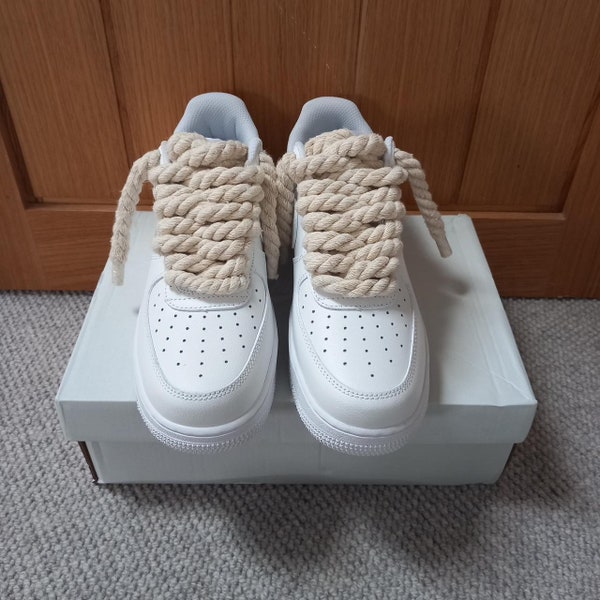 Air Force 1 w/Thick Rope Laces Custom Beige