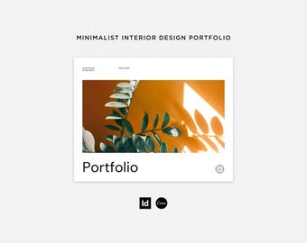 Clean Interior Design Portfolio Vorlage, Canva & Indesign Portfolio, Kreatives Design Portfolio, Minimalistische Broschüre