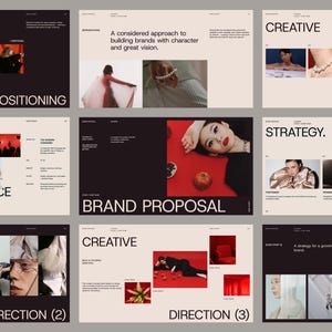Nowoczesna prezentacja propozycji marki dla programów Indesign, Keynote i Google Slides (do pobrania w wersji cyfrowej)