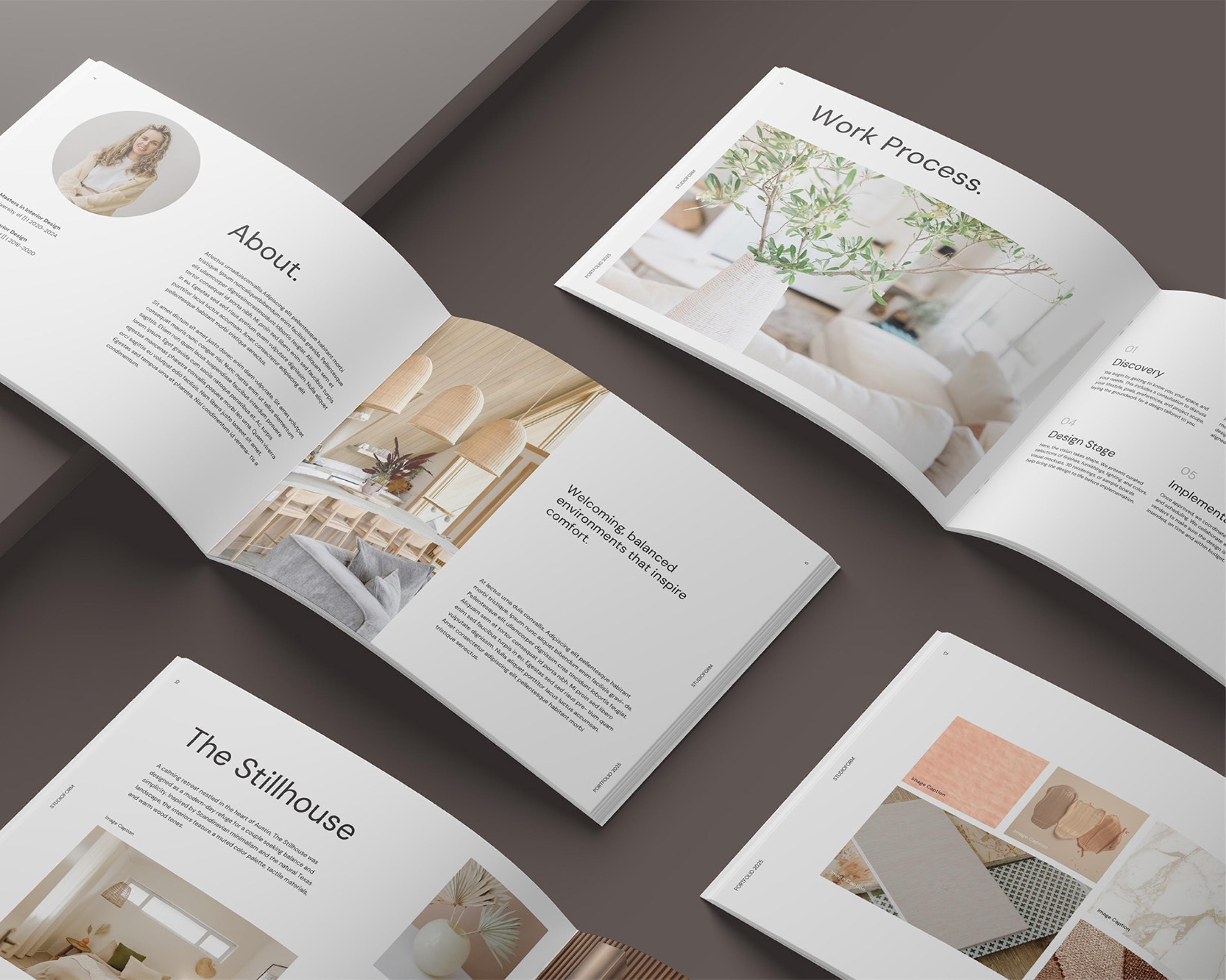 Interior Design Portfolio Template | Minimalist Interior Designer ...