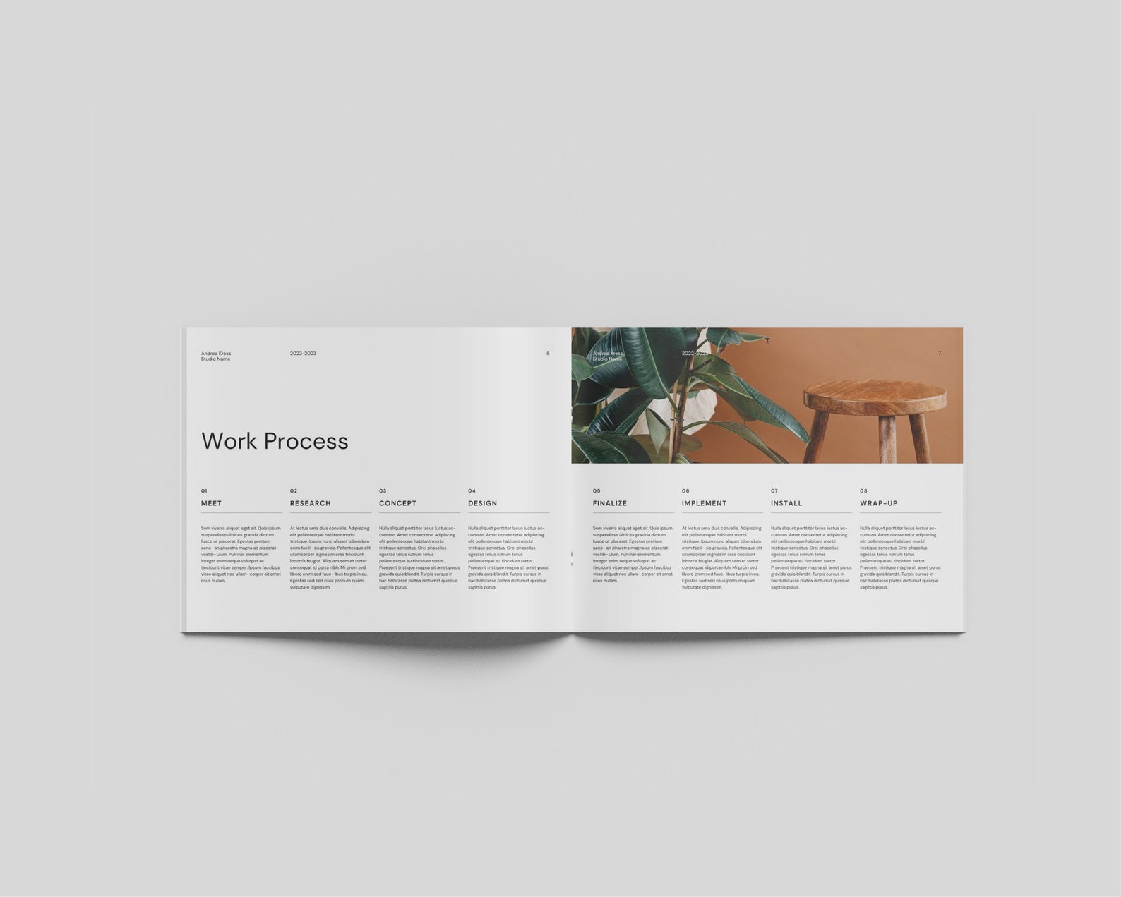Clean Interior Design Portfolio Template, Canva & Indesign Portfolio ...