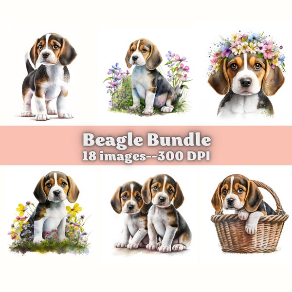 Beagle PNG, Dog PNG, Watercolor Beagle, Beagle Clipart, Cute Dog Clipart, Nursery Clipart, Puppy Images, Sublimation Commercial License