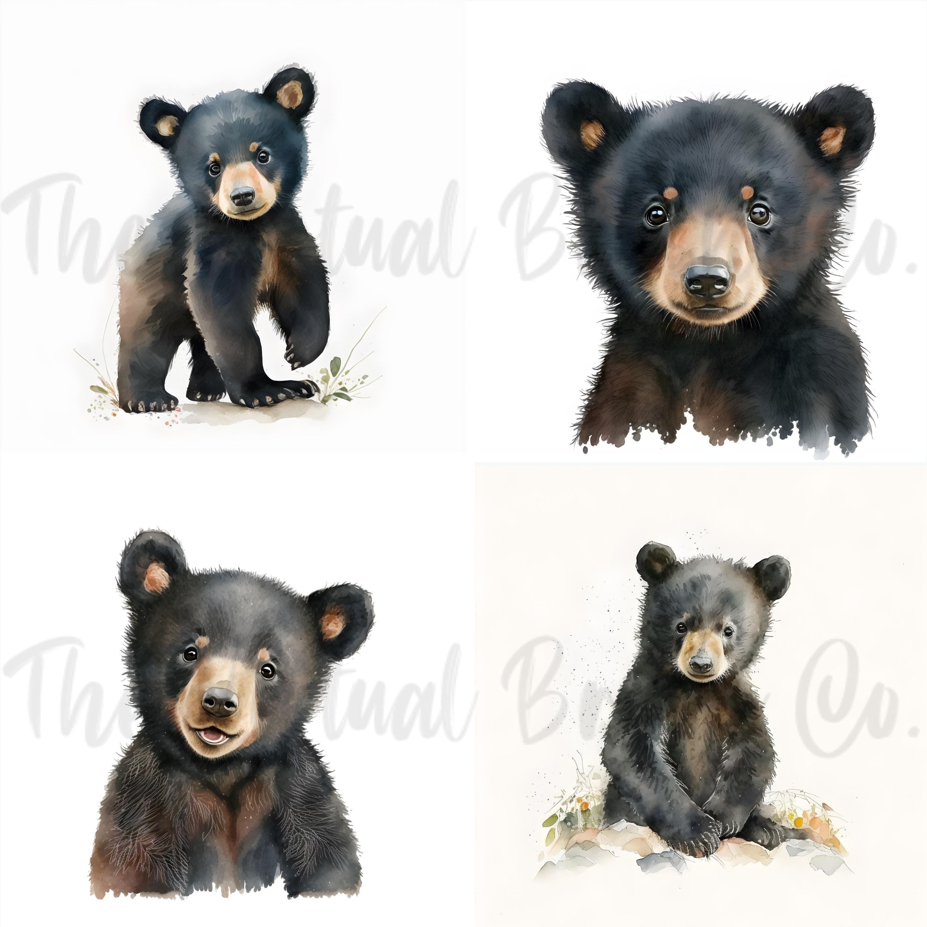 Woodland Animal PNG, Bear Clip Art, Bear PNG, Watercolor, Forest, Clip