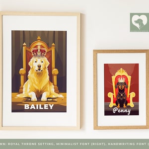 Custom Pet Portrait, Royal pet portrait, King Cat, Queen Cat, Wall Pet Portrait, Regal Dog Portrait, Custom Art From Photo DIGITAL DOWNLOAD