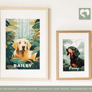 Benutzerdefinierte Botanischer Garten Portrait vom Foto DRUCKBARE Wandkunst Personalisierte Wandkunst Hund Katze Portrait Geschenk für Mama Papa DIGITAL DOWNLOAD