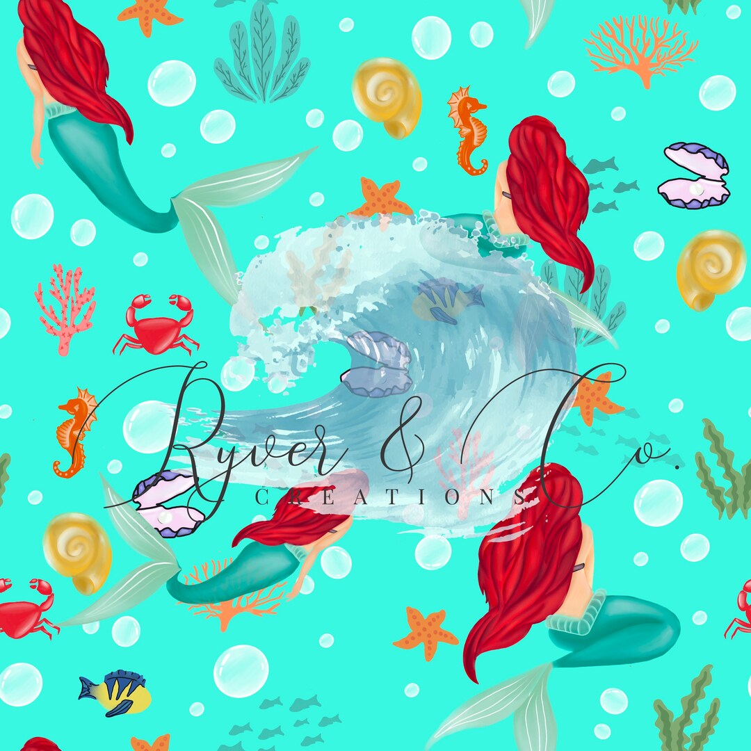 Under the Sea Seamless Pattern, Mermaid Seamless Pattern - Etsy