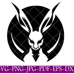 Bad Bunny SVG, Evil Rabbit Silhouette JPG, Creepy Cottontail, Bunny Face, Sinister Pdf, Wicked Hare,  Evil Easter Bunny, Easterween Stencil