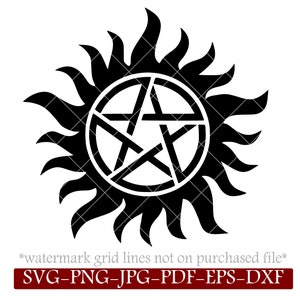 Anti-Besitz Symbol SVG, anti-Besitz DIY Aufkleber, übernatürliches Symbol, digitaler Download, Cricut, Aufbügeln, Aufkleber, Schablone