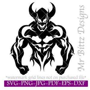 Demon Svg, DIY Devil Graphic, Duivelse kunst, Edgy Crafting, Cheeky Satan Decor, Goth SVG, Sinister Silhouette