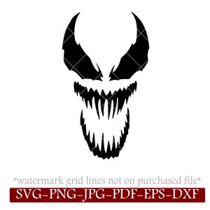 Venom Symbol SVG, Horror DIY Aufkleber, Superhelden Symbol, digitaler download, Cricut Datei, Aufbügeln, Sticker, Schablone