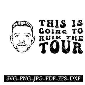 Isso vai arruinar a turnê SVG, Justin Timberlake DWI mugshot svg, adesivo faça você mesmo, arquivo de estêncil para passar a ferro, cricut, silhueta, gráfico de camiseta