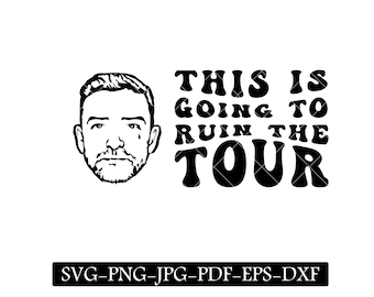 Esto va a arruinar la gira SVG, Justin Timberlake DWI mugshot svg, calcomanía DIY, archivo de plantilla para planchar, cricut, silueta, gráfico de camiseta