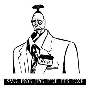 Beetlejuice Bob SVG, Kopf Schrumpfer, Transfer Aufkleber, Vektor, Cricut, digitaler Download, T-Shirt Grafik, DIY Aufkleber, Silhouette Linie Kunst