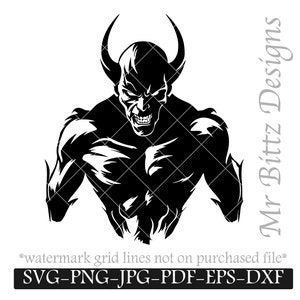 Demon Svg, DIY Devil Graphic, Duivelse kunst, Edgy Crafting, Cheeky Satan Decor, Goth SVG, Sinister Silhouette