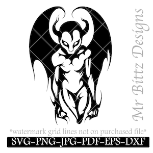 Demon Svg, DIY Devil Graphic, Duivelse kunst, Edgy Crafting, Cheeky Satan Decor, Goth SVG, Sinister Silhouette