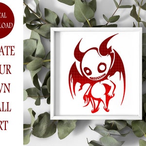 Imp Svg, DIY Devil Graphic, Devilish Art, Edgy Crafting, Cheeky Baby ...