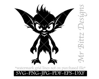 ゴブリン SVG、いたずら好きなグレムリン、邪悪な小鬼、ホブゴブリン、トロール、パック、レプラコーン、スプライト、ブラウニー、デジタル ダウンロード、ハロウィーンの怖い不気味な