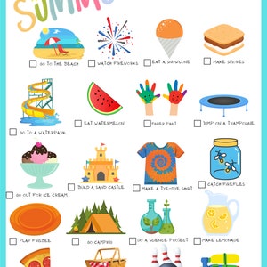 Fall, Winter, Summer, and Spring Bucket List, Printables, Fun for ...
