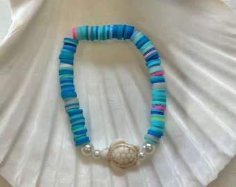 Ocean girl Mixed Clay Bead Bracelet