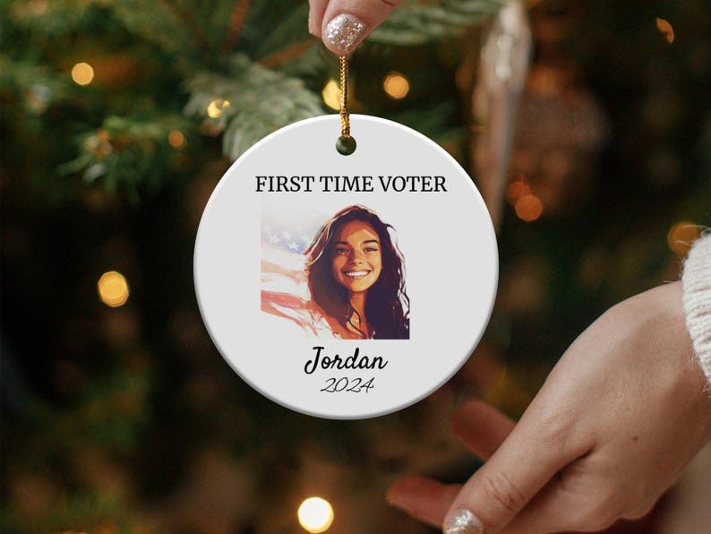 I Voted Ornament 2024 Presidential Election Keepsake Patriotic