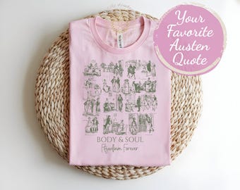 Camiseta de Jane Austen, Orgullo y prejuicio, camiseta feminista, Elizabeth Bennet, Mr Darcy, Pemberley, regalo para amantes de los libros, regalo para amantes de los libros, camiseta botánica