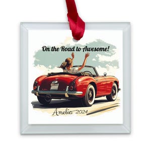 Personalized First Time Girl Driver Ornament Custom Name and Year Car Ornament New Driver Gift for Her First License Personalized Gift Niece