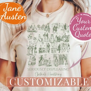 Society of Obstinate Girls Jane Austen Gift Pride and Prejudice Personalized Literary Quote Shirt Book Lover Gift Personalized T-Shirt