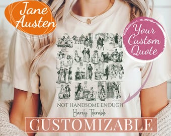 Camiseta de Jane Austen, Orgullo y prejuicio, Pemberley, Sr. Darcy, Elizabeth Bennet, Darcy y Elizabeth, camisetas literarias, regalo para amantes de los libros, camiseta con libro