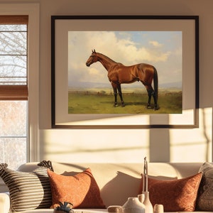 Instant Download Equestrian Art, Printable Equestrian Art, Digital Animal Art, Farm Art, Horse Print, Horse Art, Wall Decor, Western Decor