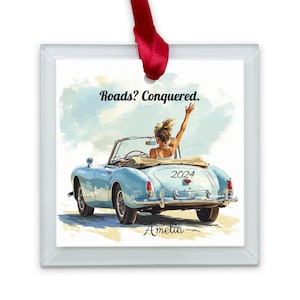 Custom First Time Driver Ornament Personalized New License Girl Sweet Sixteen Gift Custom New Driver Daughter Niece Granddaughter